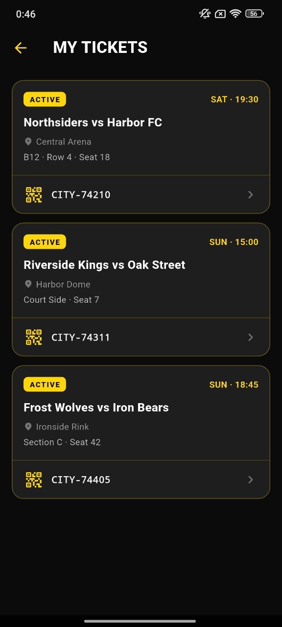 Fixtures screen
